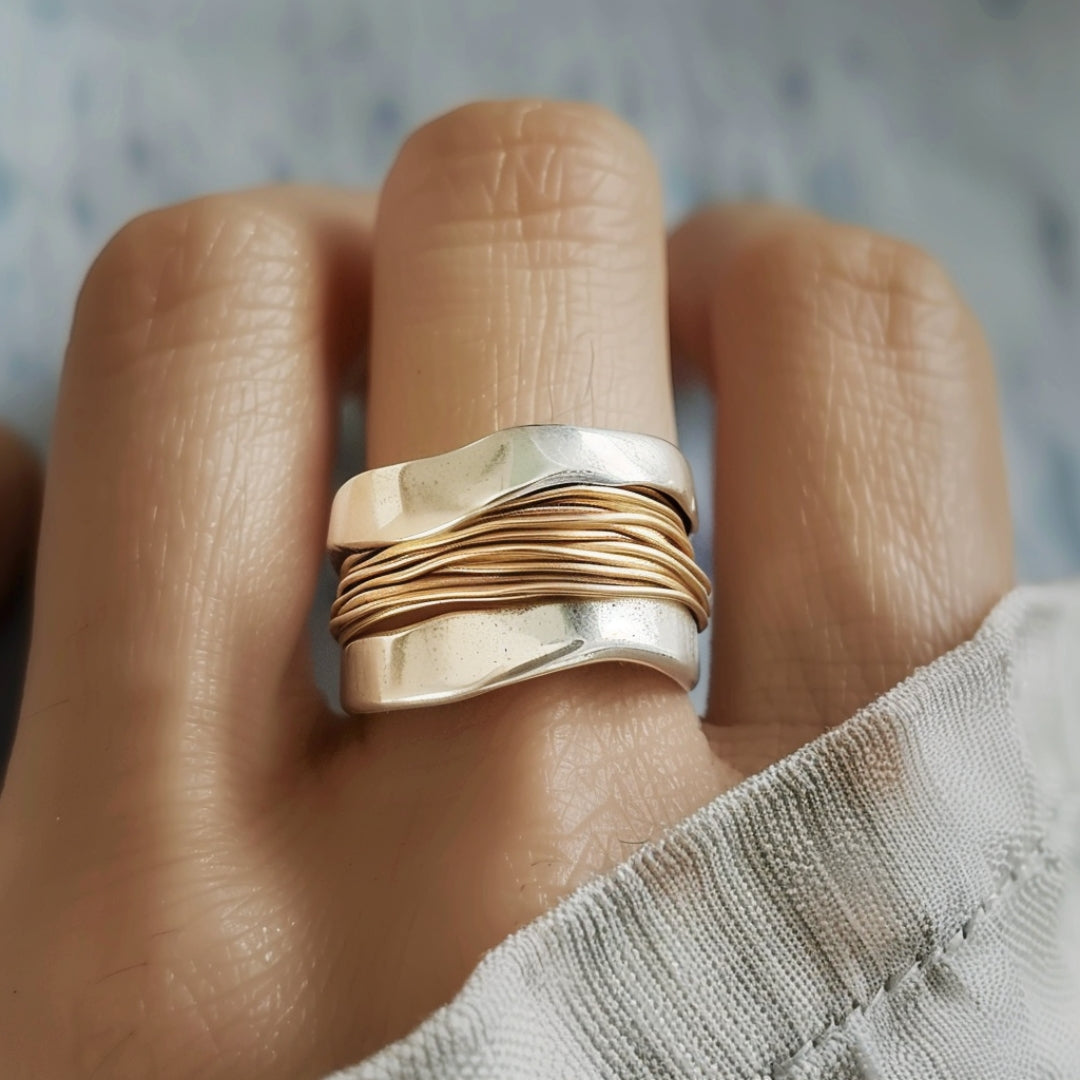 Anillo vintage | piedra de brillo reducido