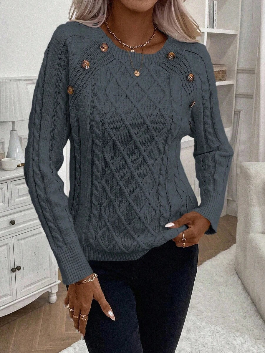 Clara | Jersey de Punto con Botones para Damas