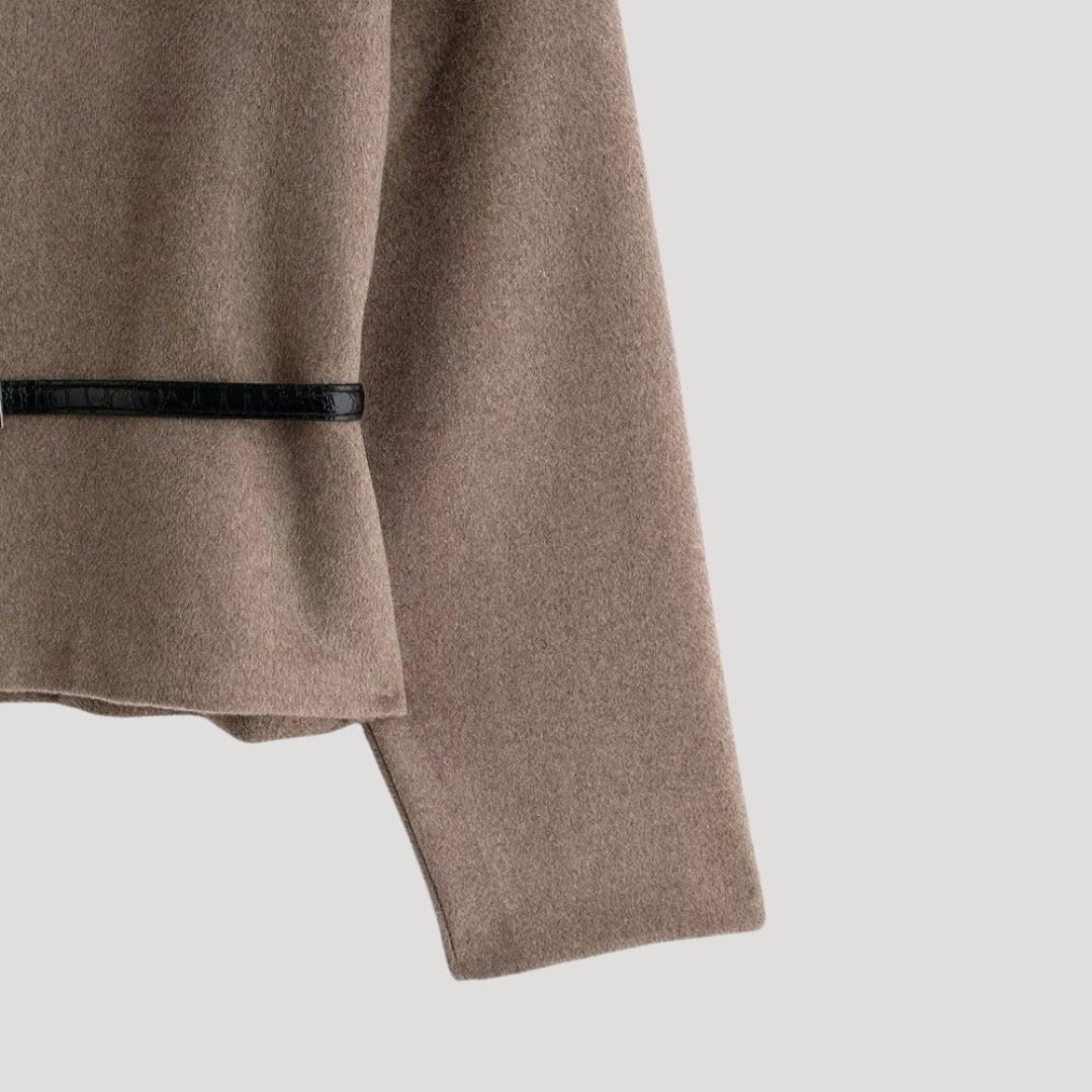 Nahia | Chaqueta Cruzada de Lana Ligera