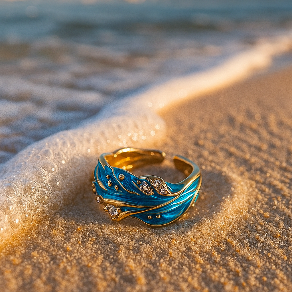 Milena | Anillo antiguo con diseño ondulado