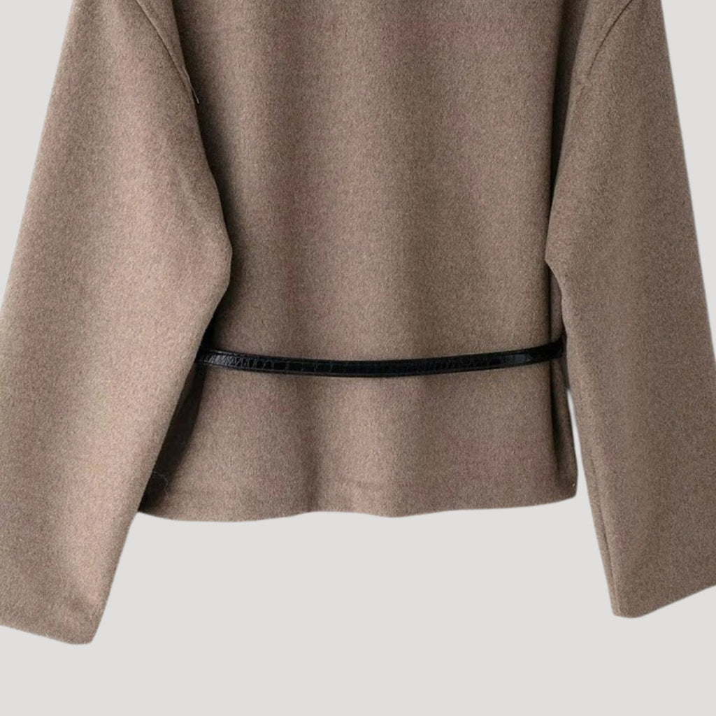 Nahia | Chaqueta Cruzada de Lana Ligera