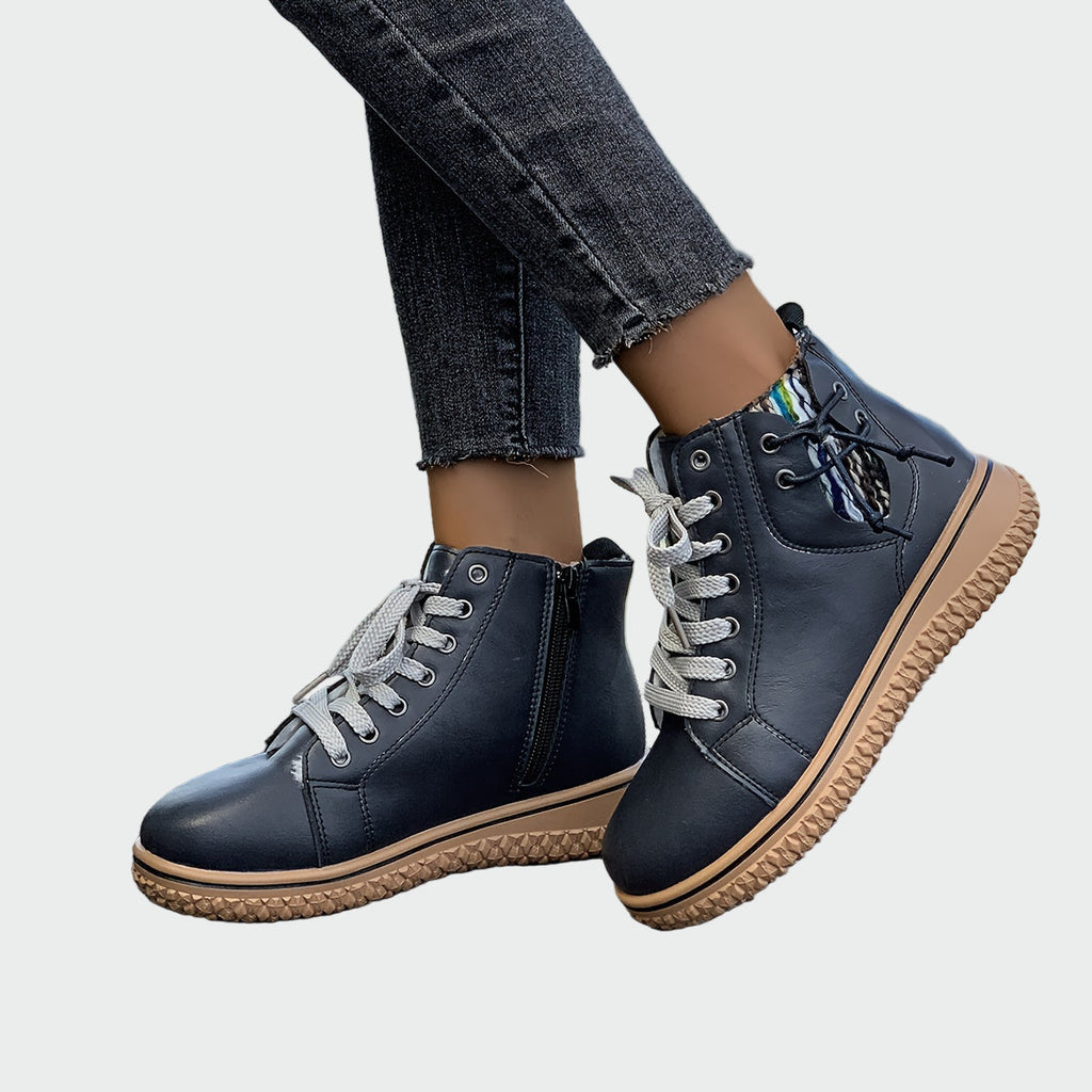 Inés | Botas Ortopédicas De Cuero Con Caña Baja Modernas
