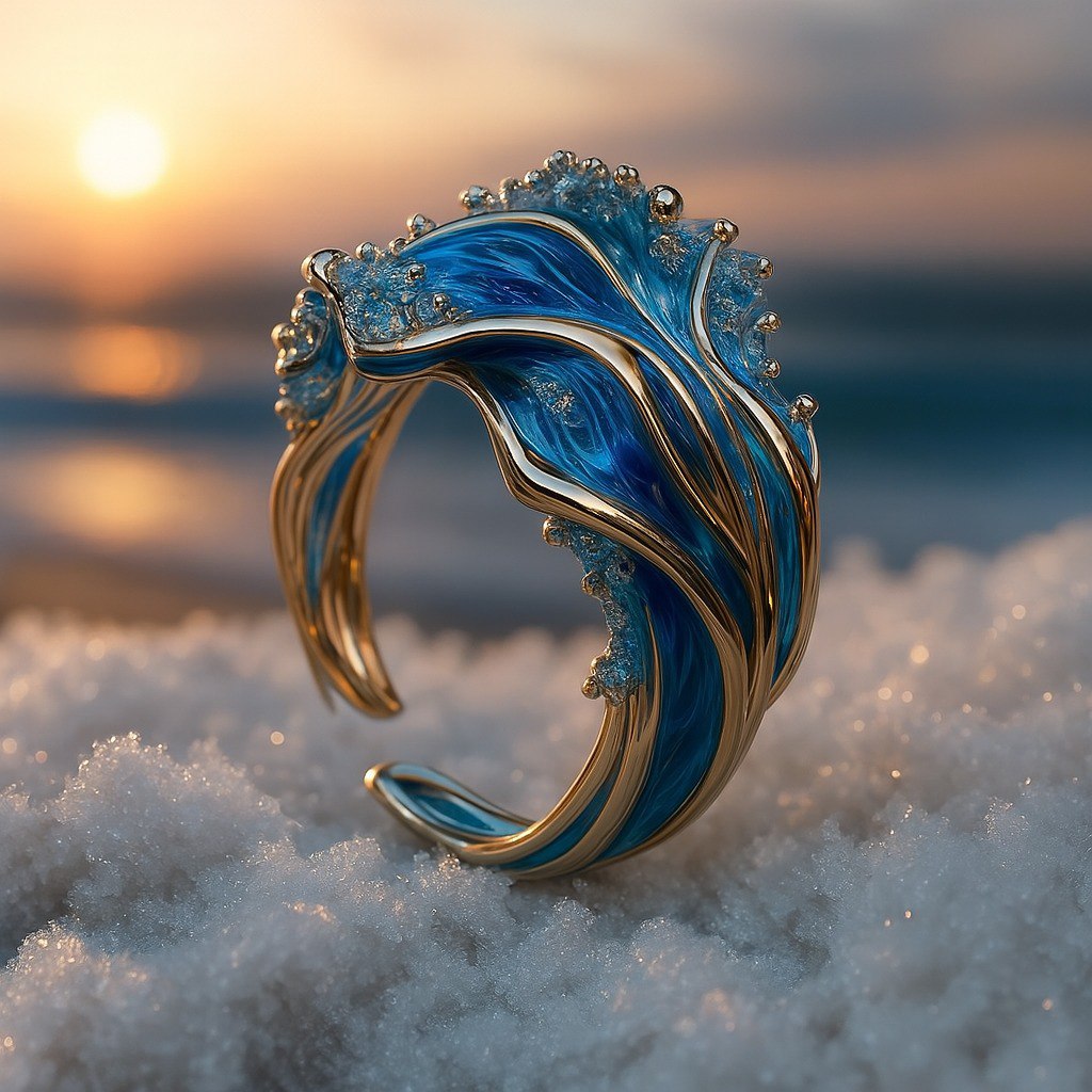 Milena | Anillo antiguo con diseño ondulado