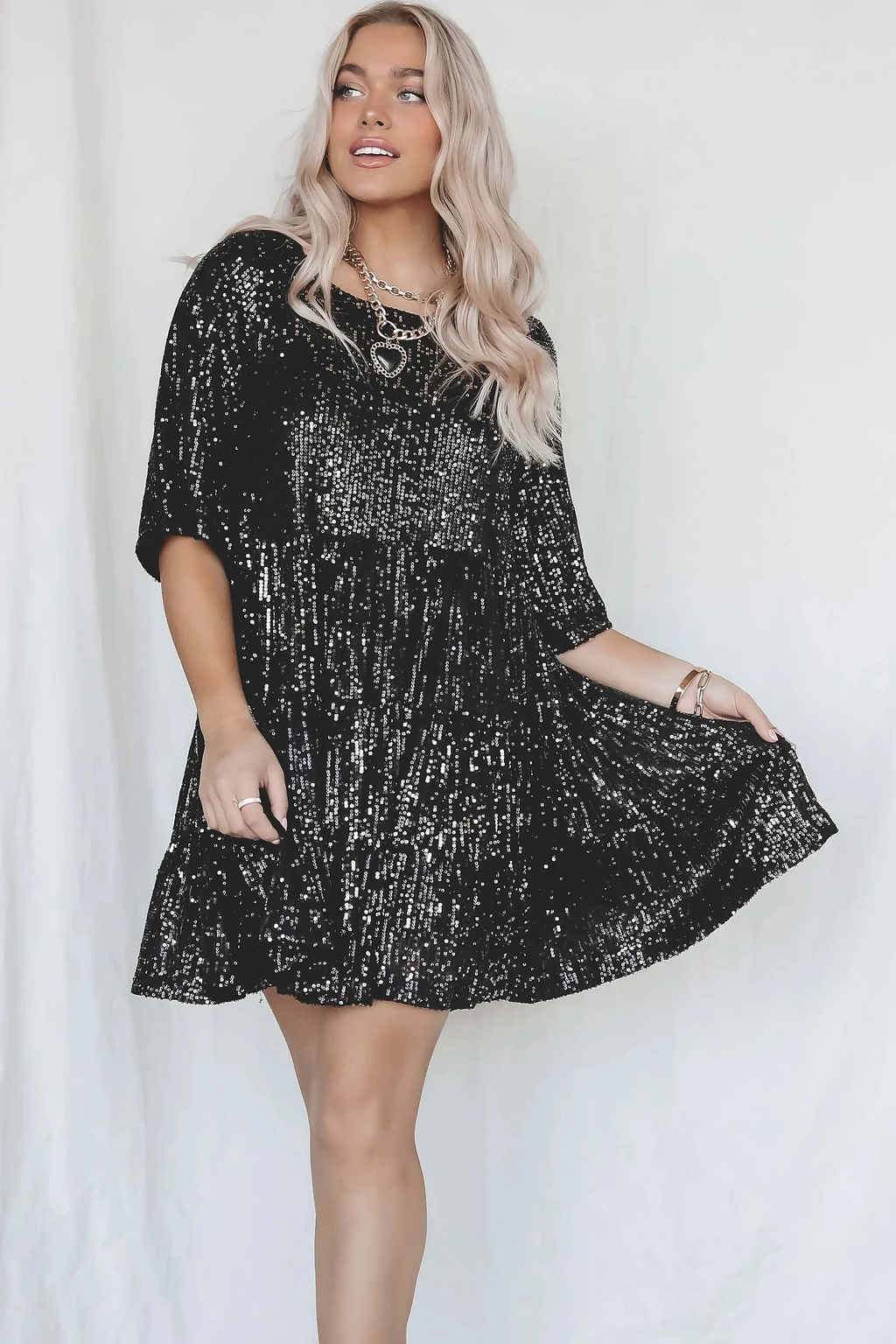 Lilia™ | Elegante vestido de fiesta suelto con lentejuelas