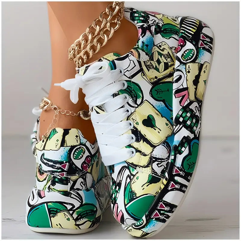Veronika | Zapatillas Diseño de Graffiti Amortiguación