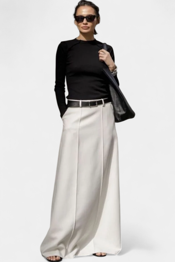 Ada | Falda H-Line Lisa con Estilo Urbano Moderno