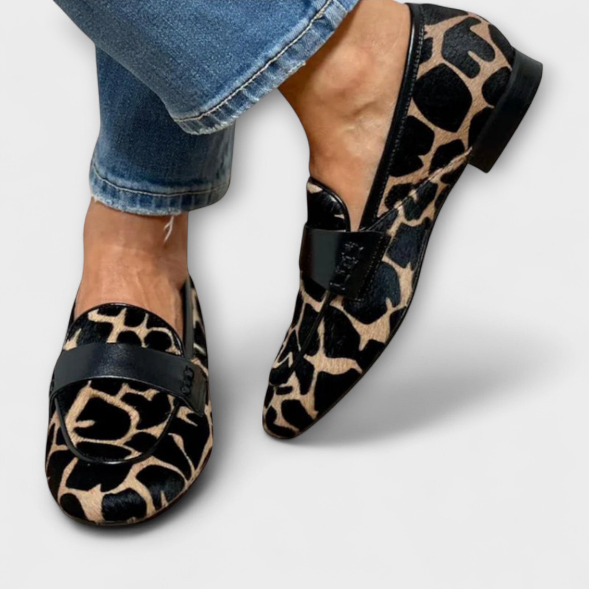 Félanora | Mocasines ortopédicos con estampado animal