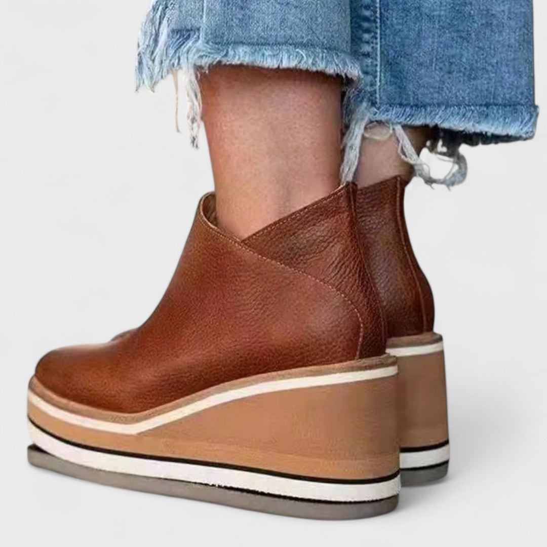 Solvina | Botines de Cuña Elegantes para el Día a Día