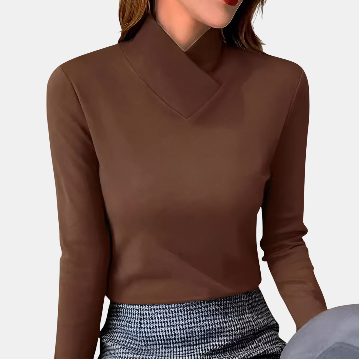 Stazia | Jersey de cuello alto elegante