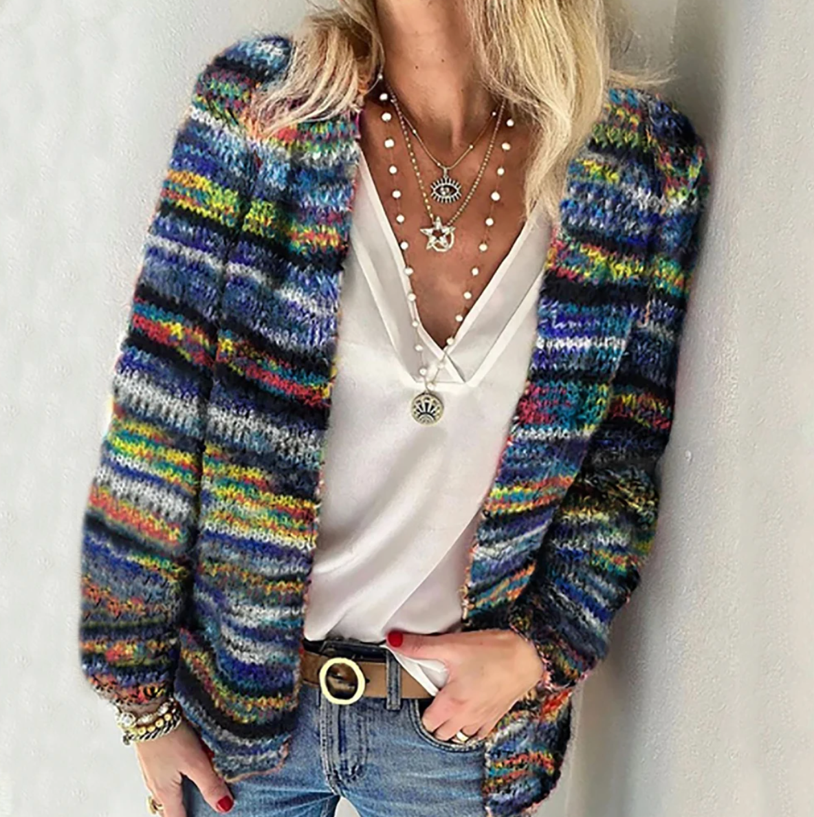 Camila | Cárdigan Multicolor Acogedor