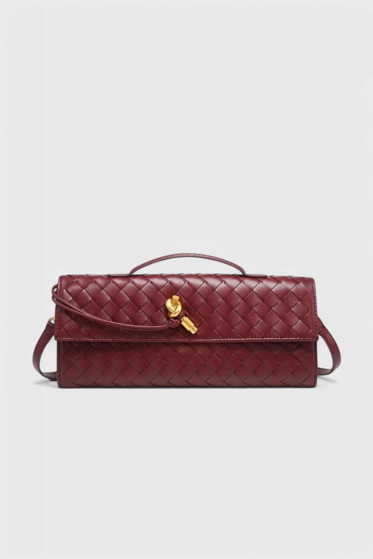 Melanie | Clutch con Detalle de Nudo Dorado