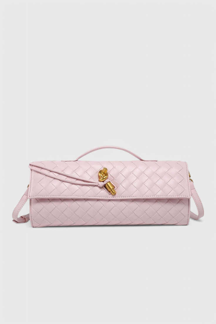 Melanie | Clutch con Detalle de Nudo Dorado