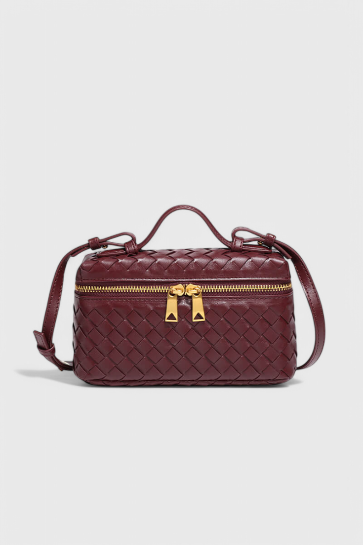 Milla | Bolso Mini Woven con Accesorios Dorados