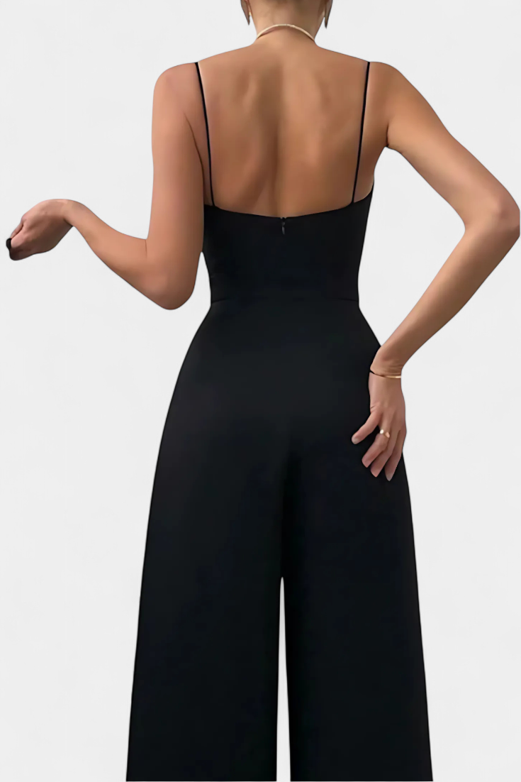 Romily | Mono Sexy con Tirantes y Pierna Ancha Elegante