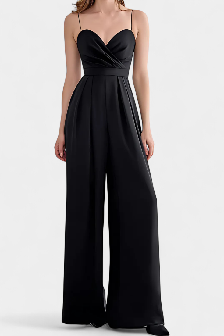 Romily | Mono Sexy con Tirantes y Pierna Ancha Elegante