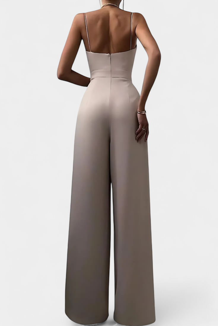 Romily | Mono Sexy con Tirantes y Pierna Ancha Elegante