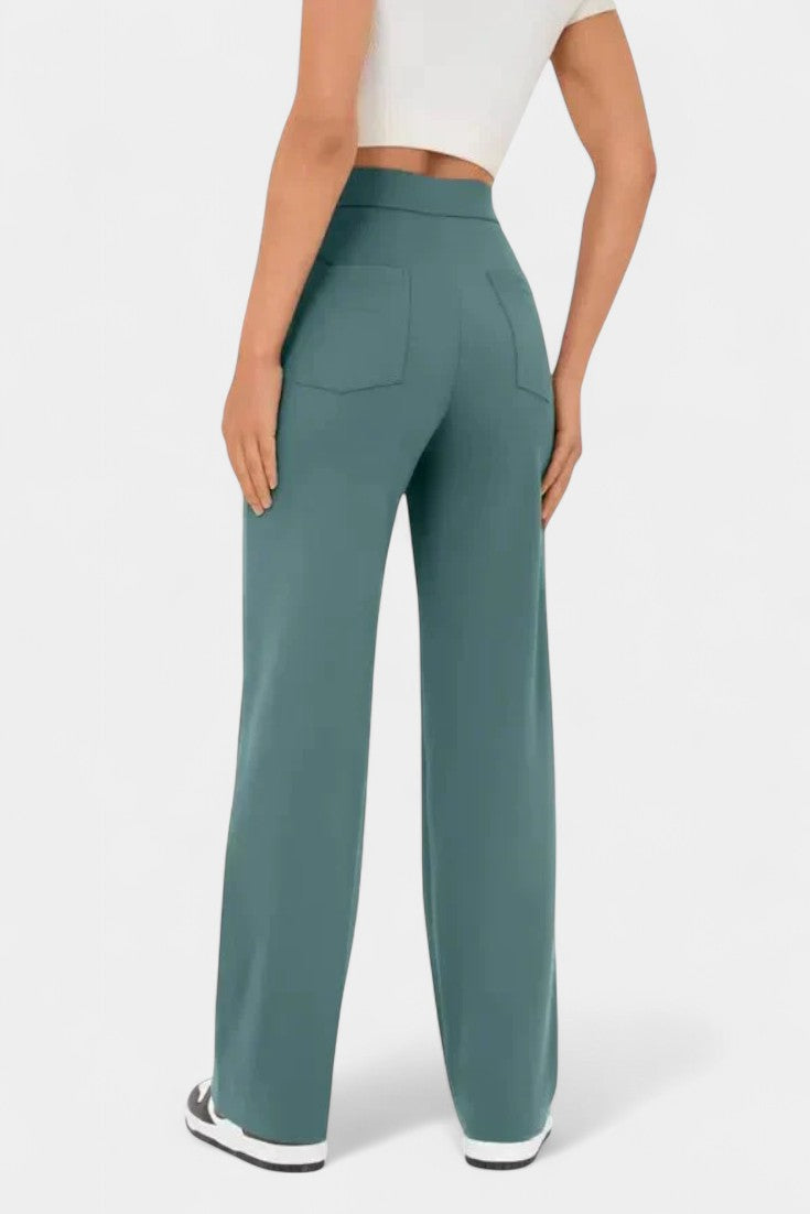 Nova | Pantalones Rectos de Cintura Alta y Elasticidad