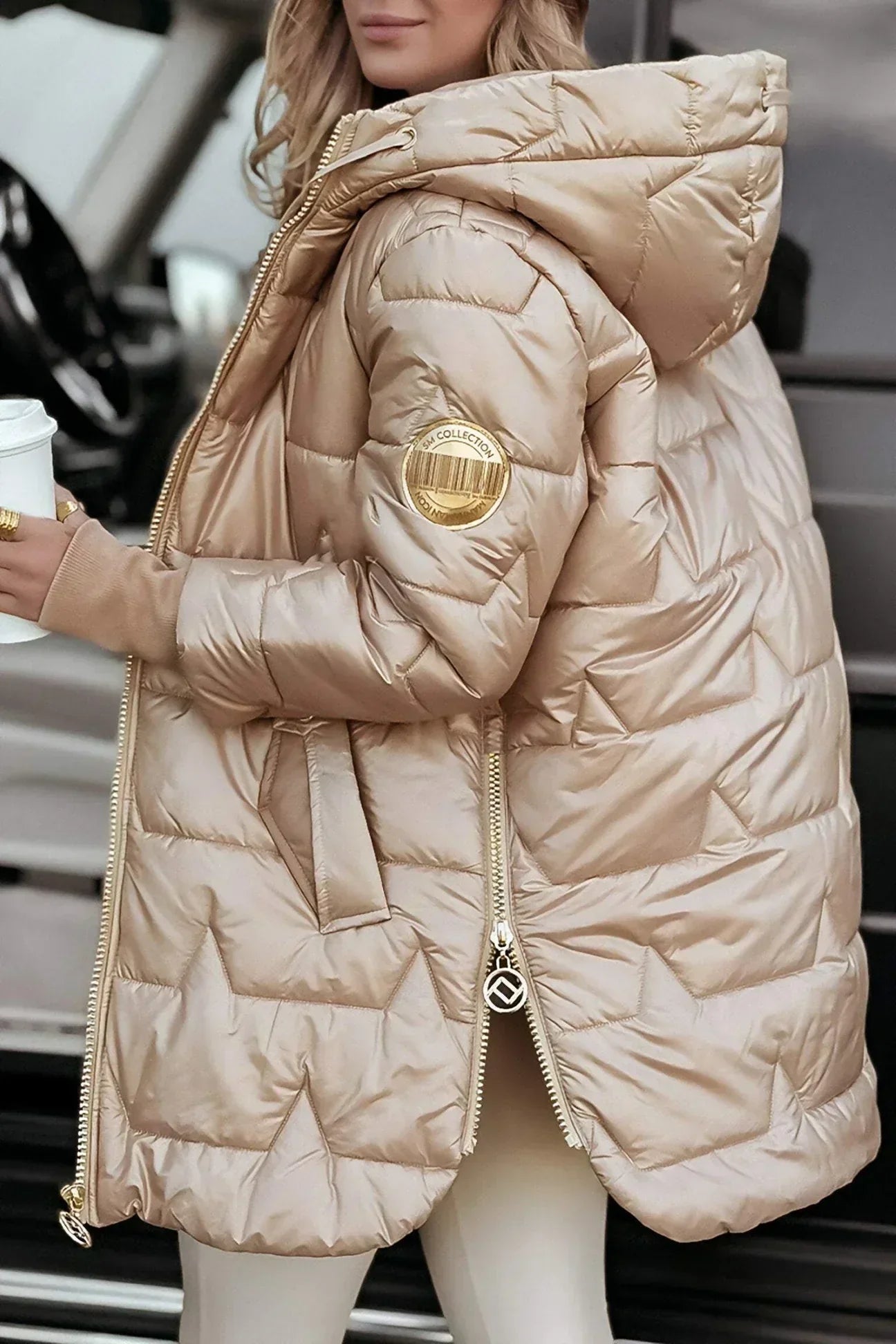 Nolwen - Abrigo Elegante de Invierno con Capucha y Acolchado