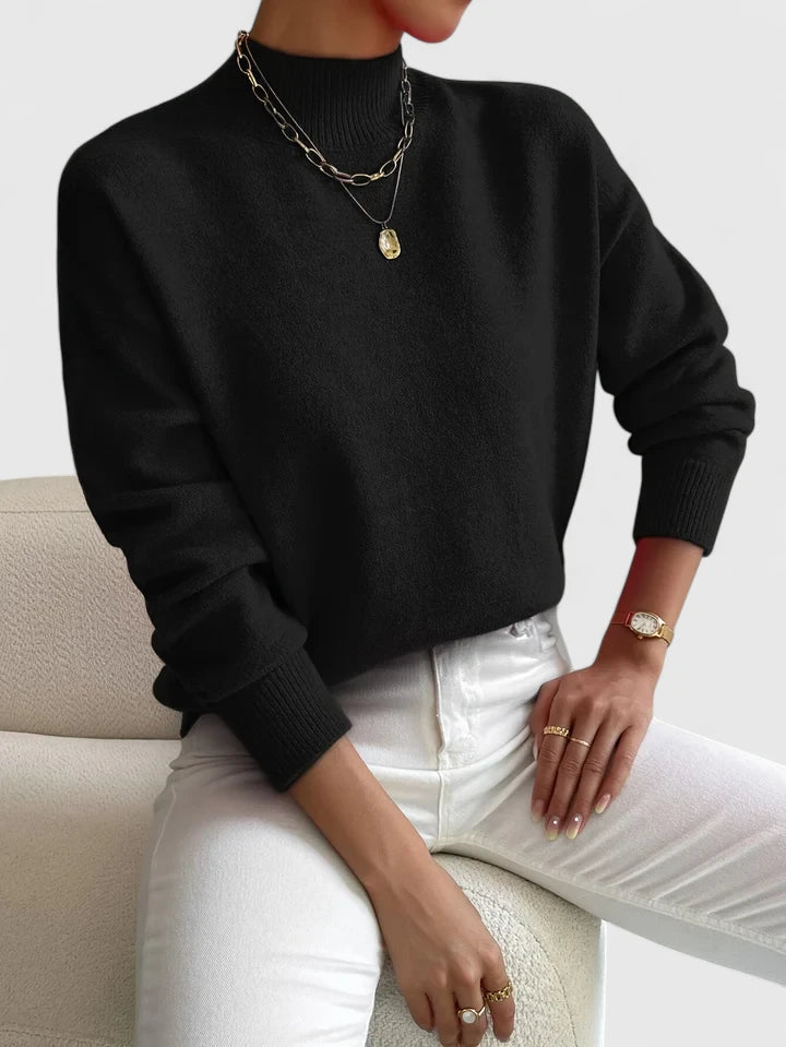 María | Jersey de cuello alto elegante y cálido
