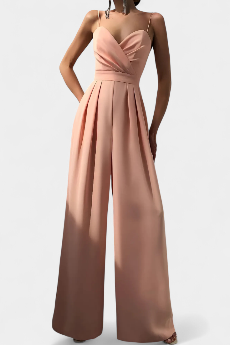 Romily | Mono Sexy con Tirantes y Pierna Ancha Elegante