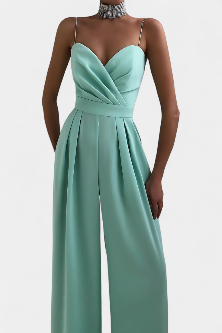 Romily | Mono Sexy con Tirantes y Pierna Ancha Elegante